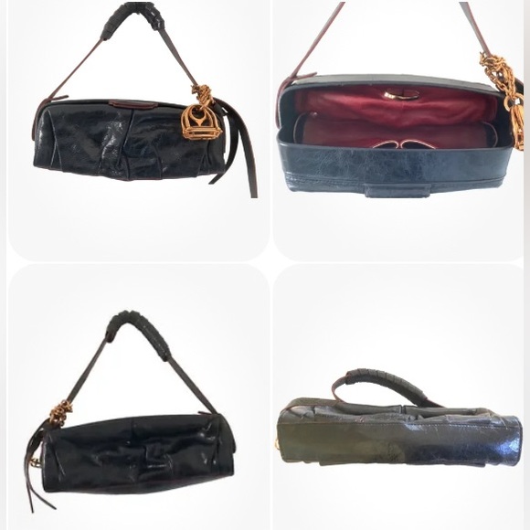 JT handbag YY Italy Clutch Authentic And Luxurious Leather Black Vintage Bag - Picture 1 of 16